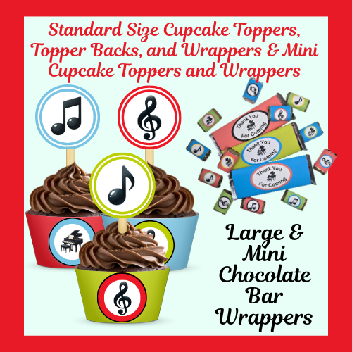 Food Printables for the piano Recital