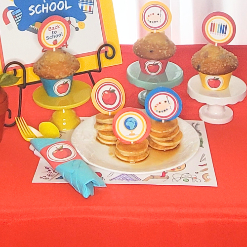 Back to school Breakfast place-setting