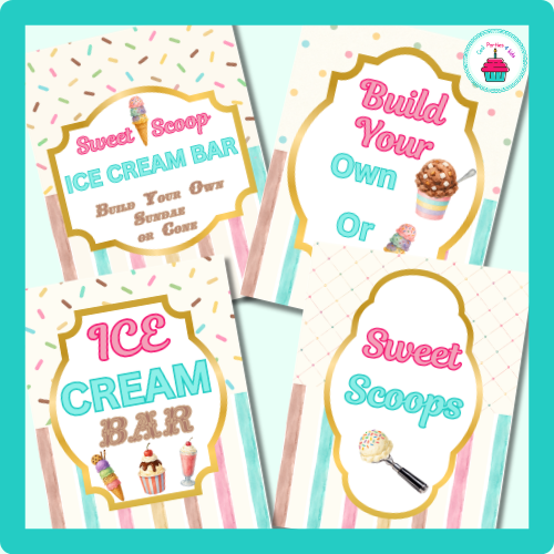 Ice Cream Bar Signs