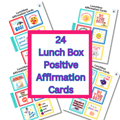 Back-to-school Lunch Box Positive Affirmation Cards
