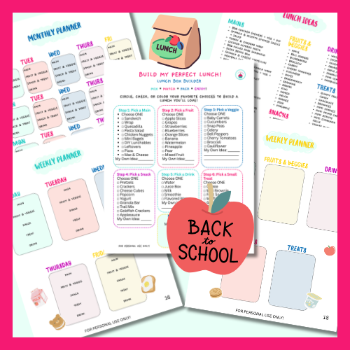 Lunch Planning pages