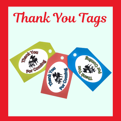 Piano Thank You Tags